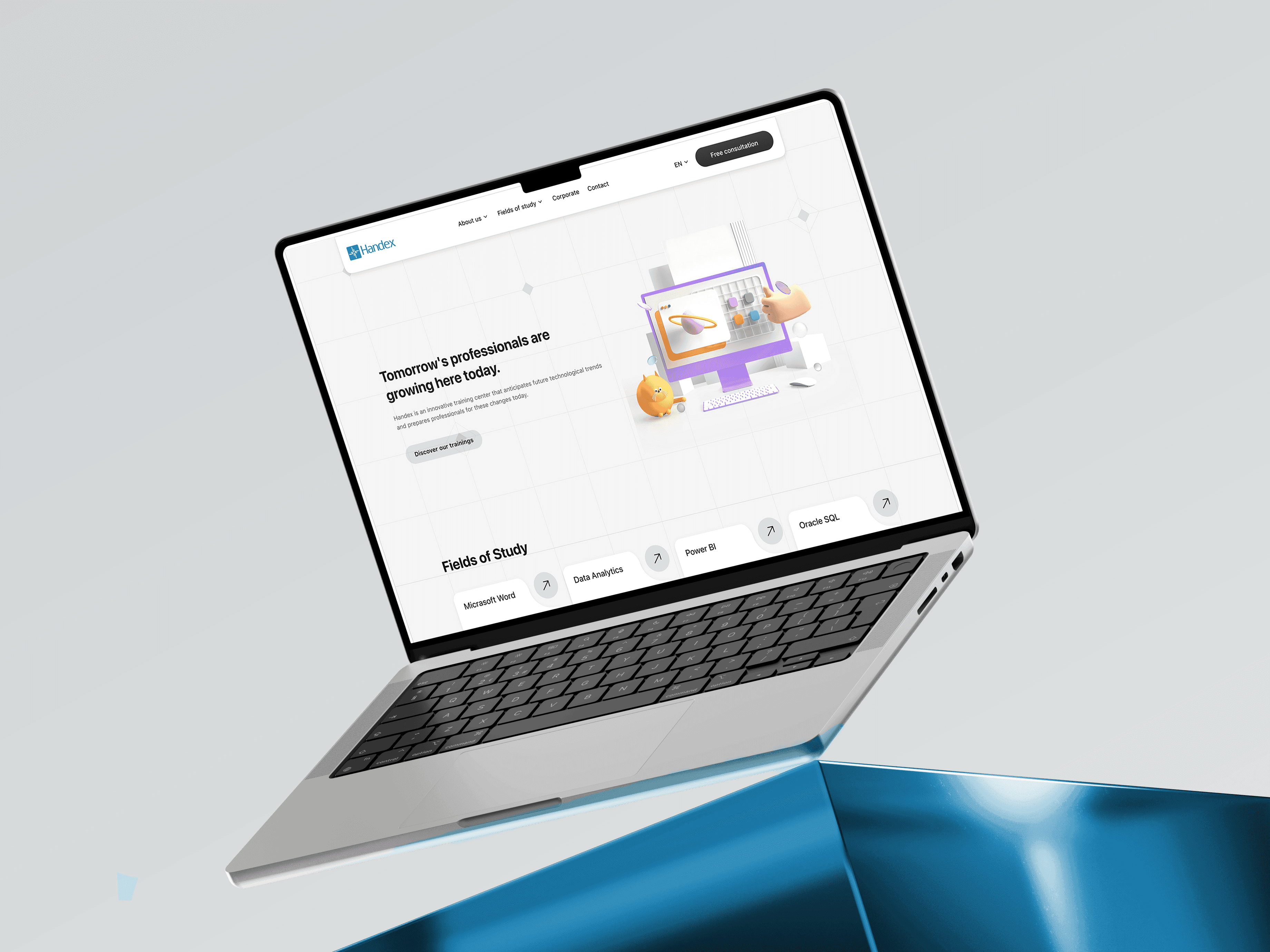 Handex — Marketing and enrollment site for a Baku tech academy.