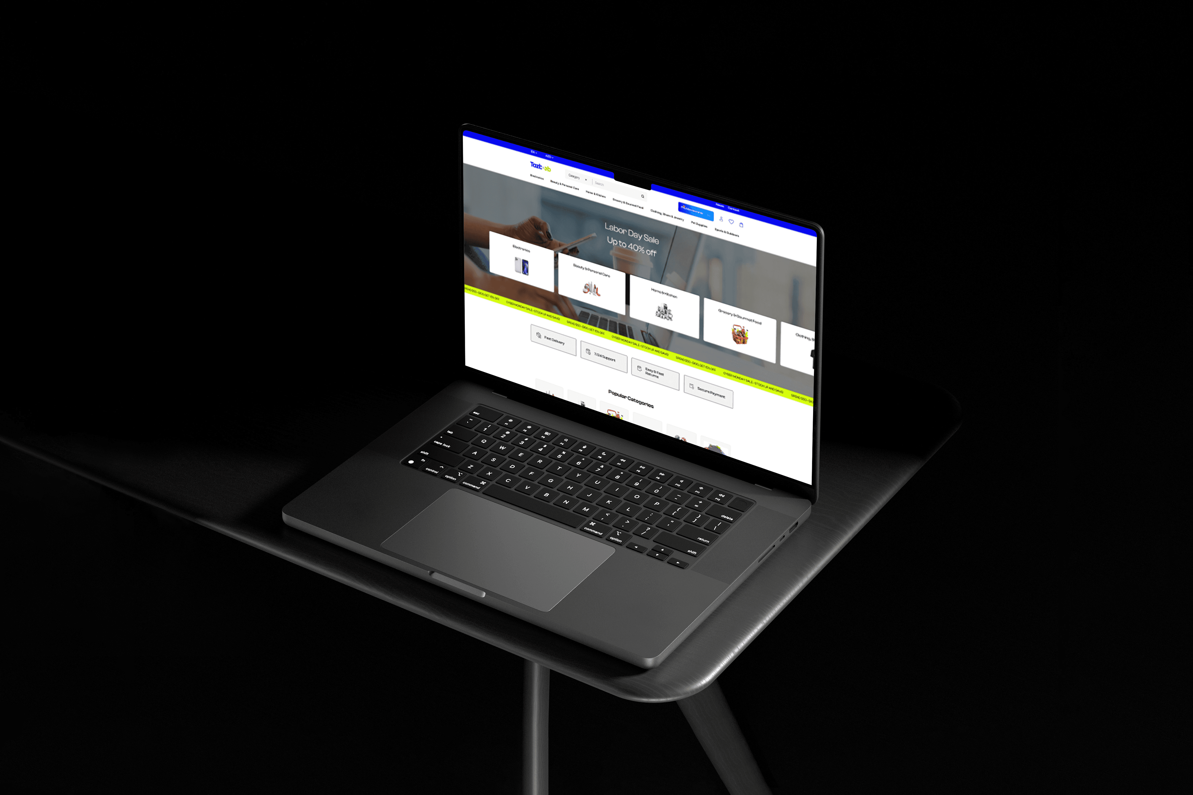 Tazbeeb — An online store with a full catalogue and checkout.